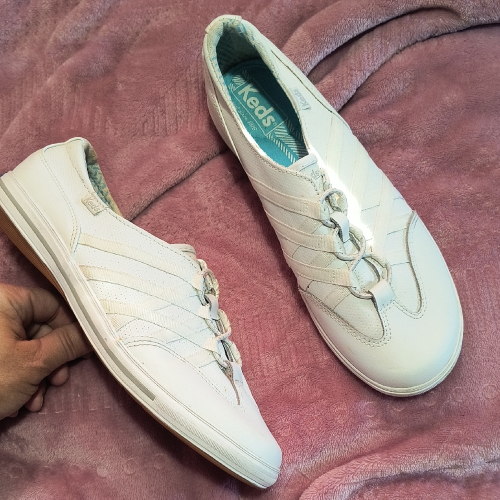 Keds Classic White Leather Sneakers